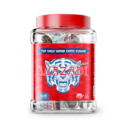 WAZABI EXOTICS THCA 1G FLOWER 15 CT JAR