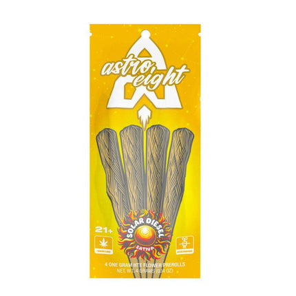 ASTRO EIGHT 4CT HTE (HIGH TERPENE EXTRACT) PRE-ROLLS 1G EACH SOLAR DIESEL (SATIVA) 700433942730