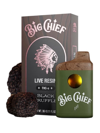 BIG CHIEF LIVE RESIN THC-A 3 GRAM DISPOSABLE BLACK TRUFFLE (INDICA) BLACKTRUFFLE