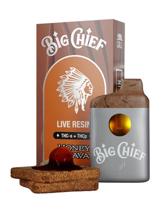 BIG CHIEF LIVE RESIN (THC-A + THC-P) 3 GRAM DISPOSABLE HONEY GUAVA (SATIVA) 641837751590