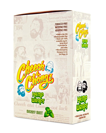 CHEECH AND CHONG HEMP WRAPS 2PK 25CT/BOX MERRY MINT 850040147117