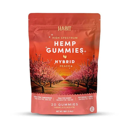 HABIT HIGH SPECTRUM 10MG CBD + 10MG D9 GUMMIES (20CT/BAG)