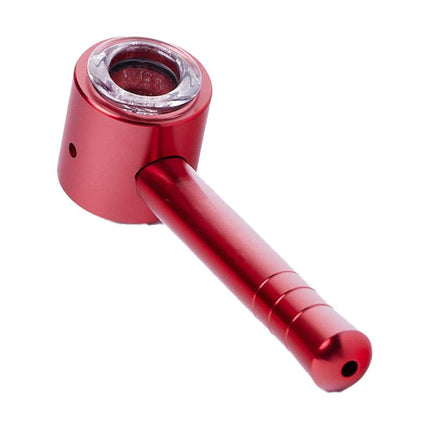 CHEECH METAL GLASS PIPE (YD-3000) RED YD-3000-RED