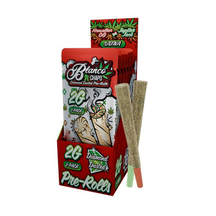 BLANCO 2 GRAM THC-A DIAMOND DUSTED DUO PRE ROLLS (2CT/PACK)