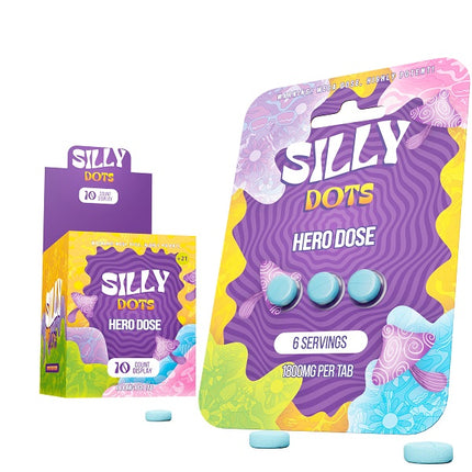 SILLY DOTS PROPRIETARY MUSHROOM BLEND HERO DOSE 1800MG PER TAB (3CT PACK)