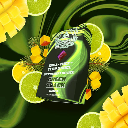 EXTRAX DIAMOND HEIGHTS (THCA + THCP + TERP SAUCE) 3G DISPOSABLE GREEN CRACK (SATIVA) 811960030569