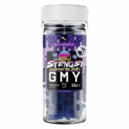 AGFN THE STRNGST SUPER BLEND GMY - 6000MG/JAR - 30PC/JAR BLUE MONSTER (INDICA) 8847549939123