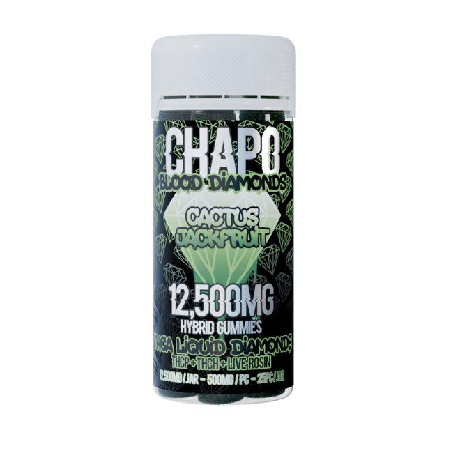 CHAPO EXTRAX BLOOD DIAMONDS THCA LIQUID DIAMONDS LIVE ROSIN GUMMY 12,500MG/JAR CACTUS JACKFRUIT (HYBRID) 850055677746