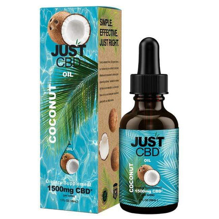 JUST CBD 1500MG OIL TINCTURE COCONUT OIL Default Title 605926376798