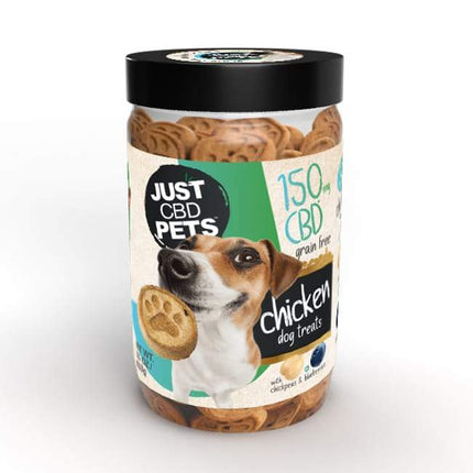 JUST CBD PET TREATS 150MG JAR CHICKEN DOG TREAT 659657251459
