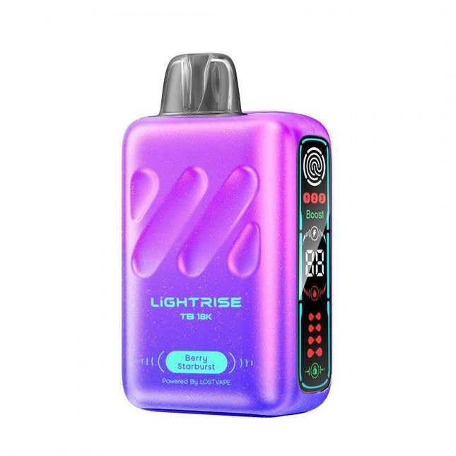 LIGHTRISE BY LOST VAPE TB18K 5% DISPOSABLE (5CT DISPLAY) BERRY STARBURST 6941881816233