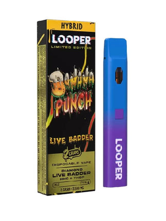 LOOPER LIMITED EDITION DIAMOND LIVE BADDER 2 GRAM CARTRIDGE (HHC + THCP) BANANA PUNCH (HYBRID) 810110044548