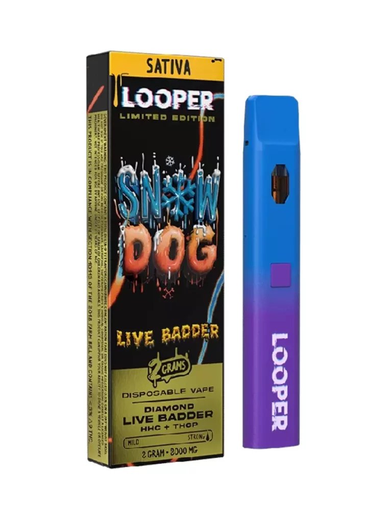 LOOPER LIMITED EDITION DIAMOND LIVE BADDER 2 GRAM CARTRIDGE (HHC + THCP) SNOW DOG 810110044531