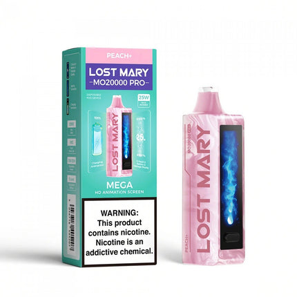 LOST MARY MO20000 PRO DISPOSABLE (5CT DISPLAY) PEACH+ 5056716405351