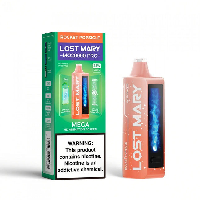 LOST MARY MO20000 PRO DISPOSABLE (5CT DISPLAY) ROCKET POPSICLE 5056716405382
