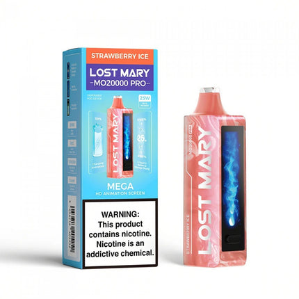 LOST MARY MO20000 PRO DISPOSABLE (5CT DISPLAY) STRAWBERRY ICE 5056716405405