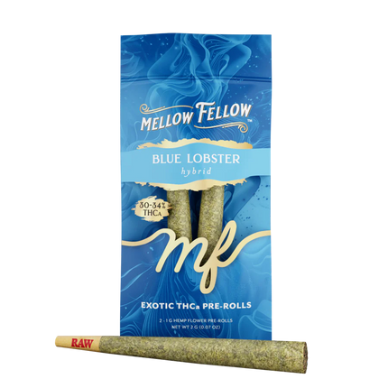 MELLOW FELLOW 2 GRAM THC-A EXOTIC FLOWER PRE ROLL (2CT PACK)