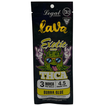 LAVA EXOTIC HEMP THCA PRE-ROLLS (3 X 1.5G EACH)