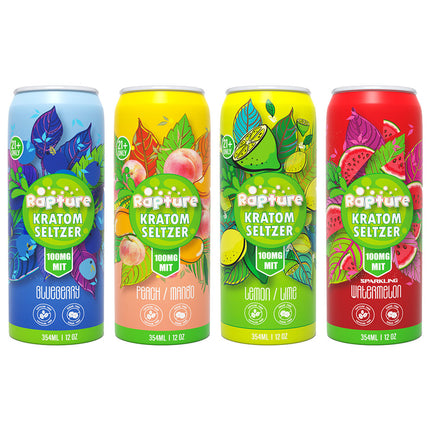RAPTURE KRATOM SELTZER 100MG MIT 12OZ DRINK (CASE OF 12)