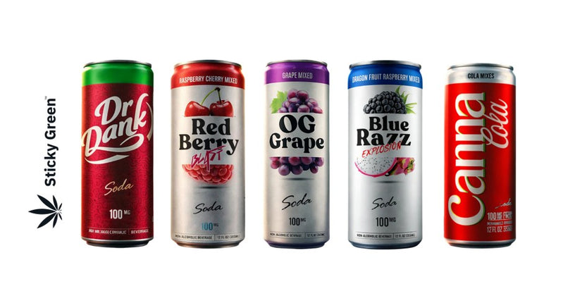 STICKY GREEN 100MG THC INFUSED SODA (4CT PACK)