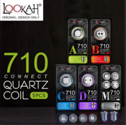 LOOKAH 710 QUARTZ COIL TYPE M DUAL HOLE 5CT/PK
