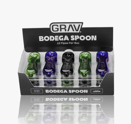GRAV BODEGA SPOON W/POP DISPLAY ASSORTED COLORS