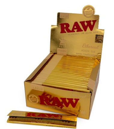 RAW CLASSIC ETHEREAL KING SIZE SLIM LEAVES (32CT/PK, 50PK/BOX)