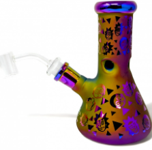 6.5 PATTERNED FROSTED BEAKER WATER PIPE