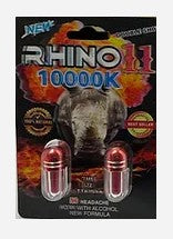 RHINO 11 100K MALE ENHANCEMENT SUPPLEMENT (2CT PACK)
