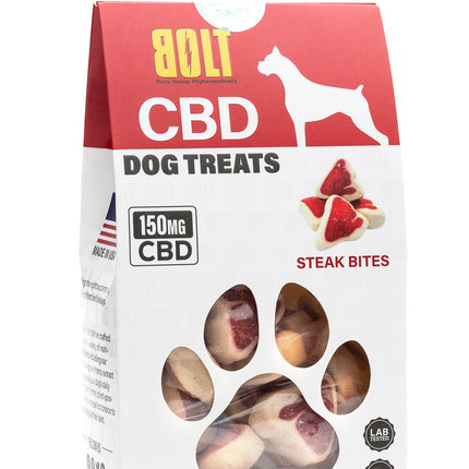 BOLT CBD DOG TREATS - STEAK BITES 150MG Default Title 607816950620