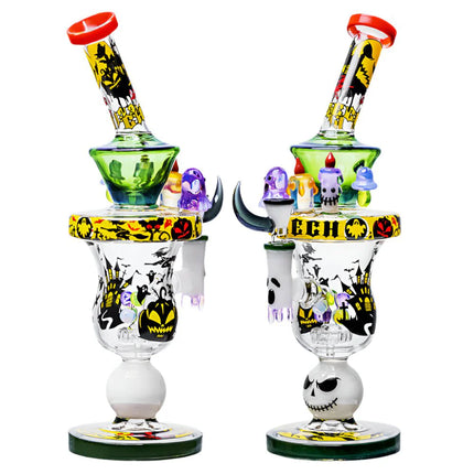 CHEECH 14in "GET SPOOK'D" WATERPIPE HALLOWEEN | YELLOW (CHE-347)