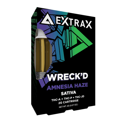 EXTARX WRECK’D 2ML THC-A CARTRIDGE - EAMNESIA HAZE (SATIVA)
