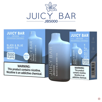 Juicy Bar 5000 (10-Pack) - Black & Blue Berry Ice - E-Cig