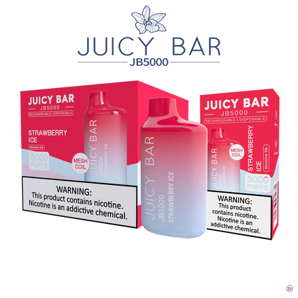 Juicy Bar 5000 (10-Pack) - Strawberry Ice - E-Cig