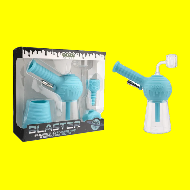OOZE BLASTER SILICONE GLASS WATER PIPE & NECTAR COLLECTOR 4