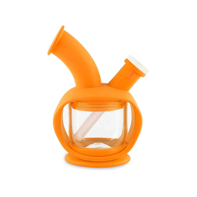 OOZE KETTLE SILICONE GLASS WATER PIPE - ORANGE - ACCESSORIES