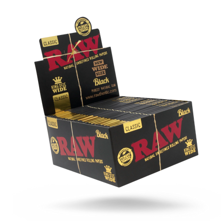 RAW BLACK CLASSIC KING SIZE WIDE 33CT/50PK