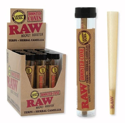 RAW ROCKET BOOSTER TERPS + HERBAL CANNABINOID CONES (12 BOOSTED CONES PER BOX) | LEMON JACK