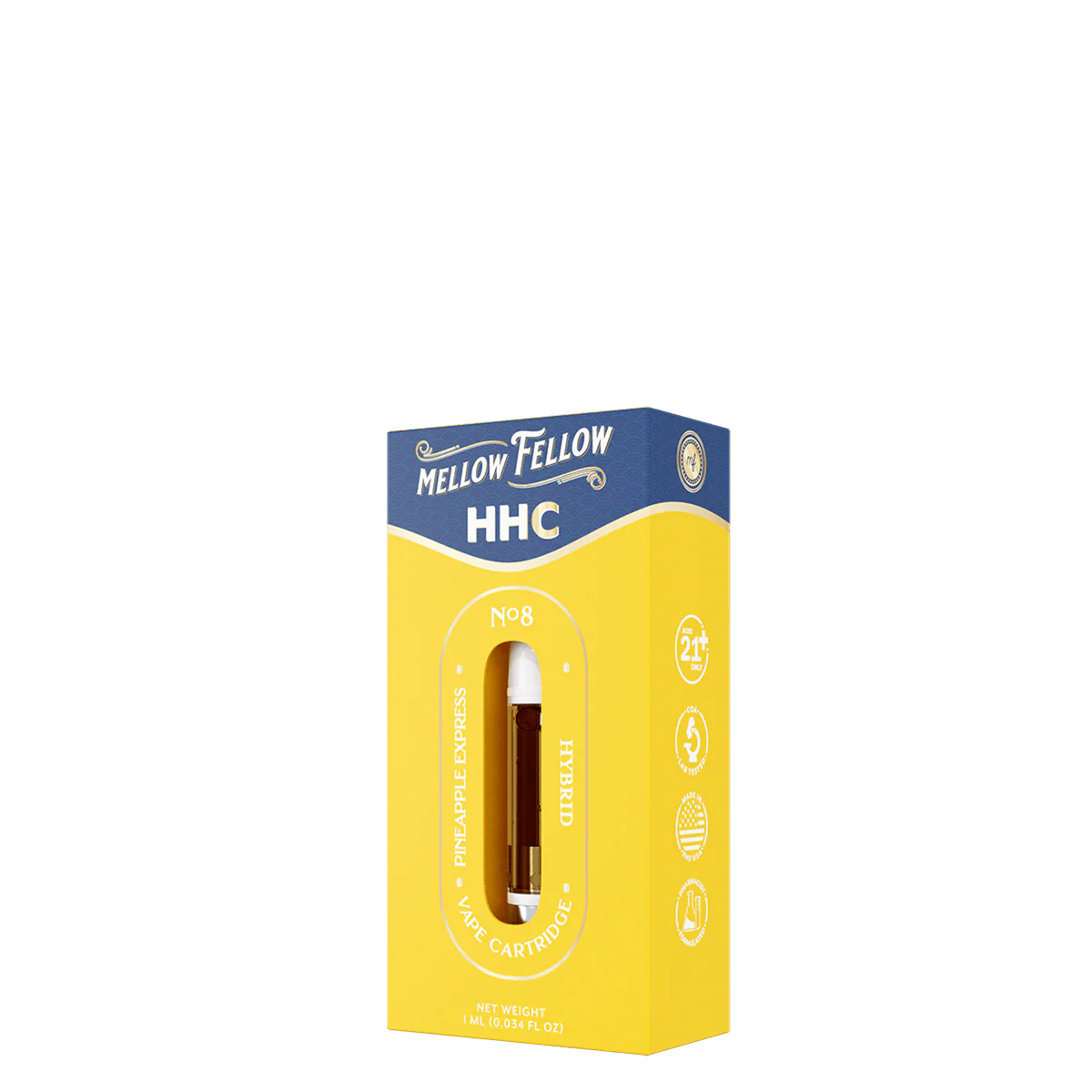 MELLOW FELLOW 1ML HHC CLASSIC VAPE CARTRIDGE (6CT BOX)