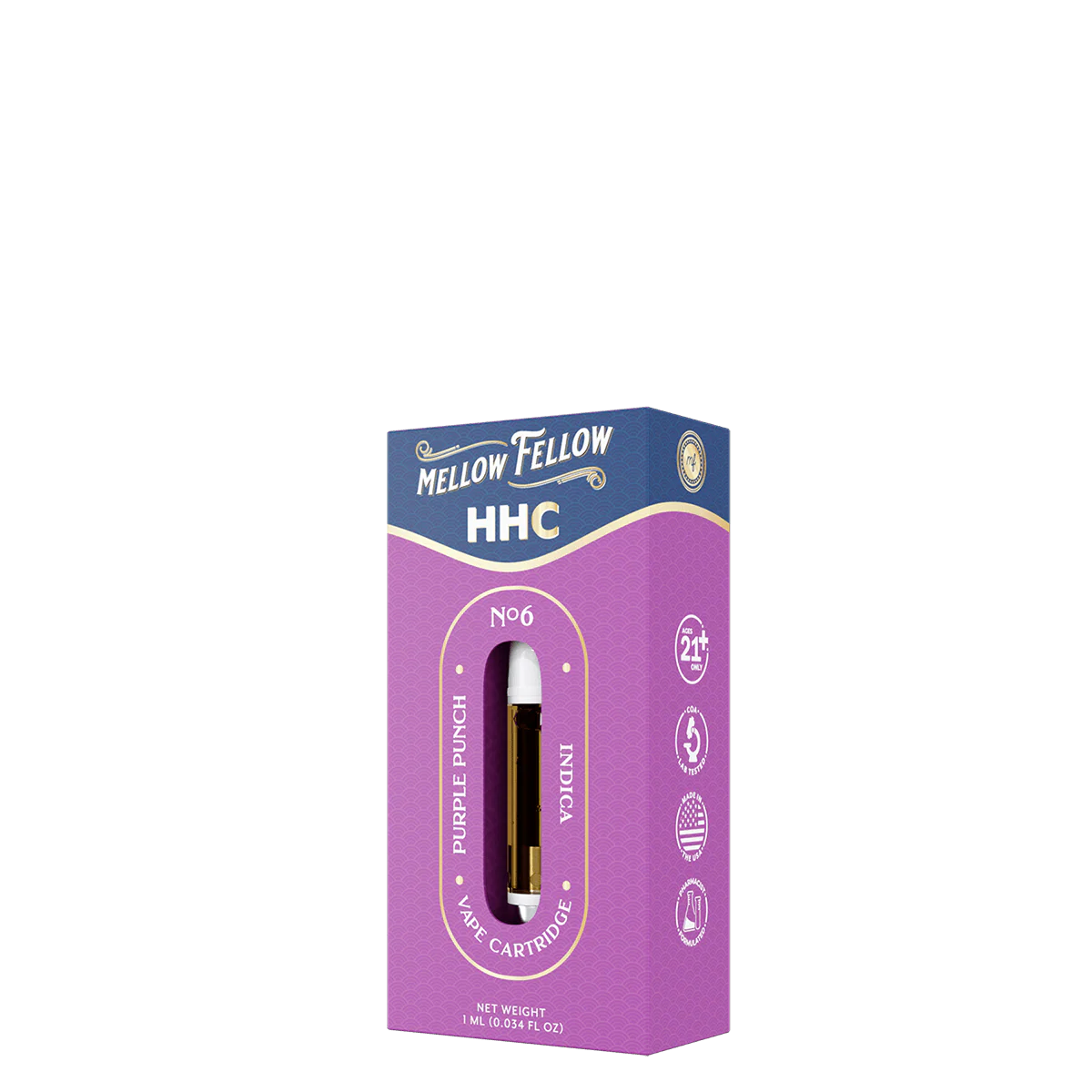 MELLOW FELLOW 1ML HHC CLASSIC VAPE CARTRIDGE (6CT BOX)