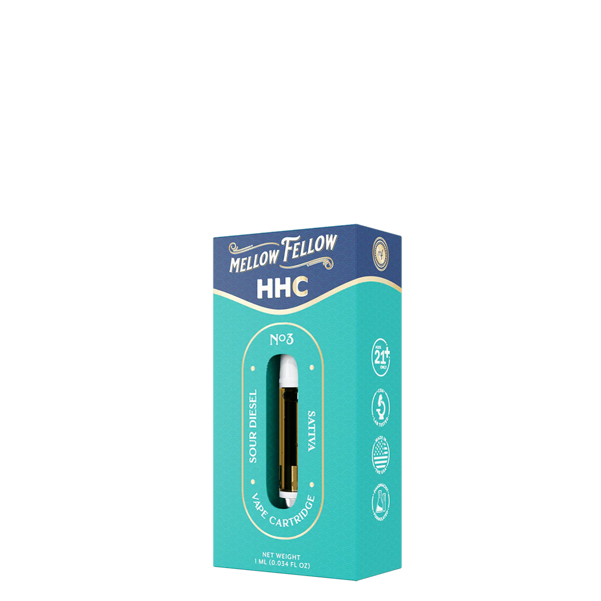 MELLOW FELLOW 1ML HHC CLASSIC VAPE CARTRIDGE (6CT BOX)