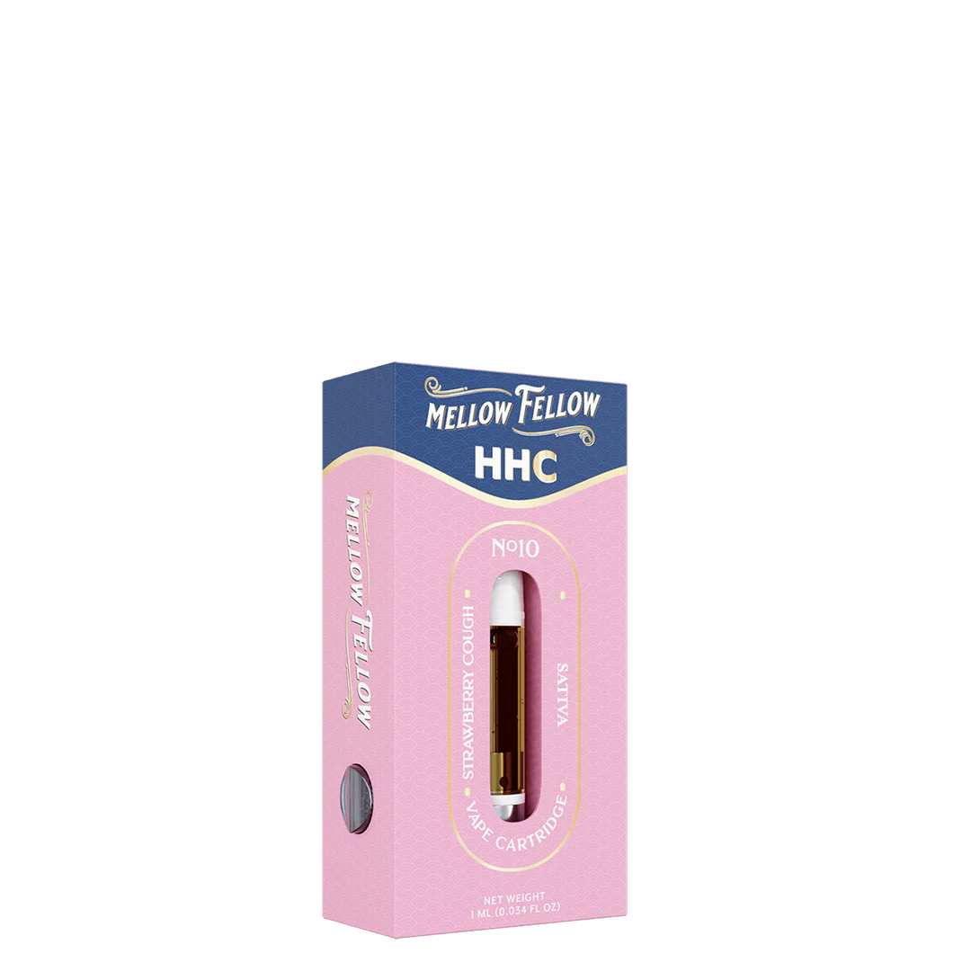 MELLOW FELLOW 1ML HHC CARTRIDGE | STRAWBERRY COUGH (SATIVA)