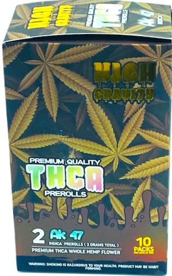 HIGH GRAVITY 2X1.5GM THC-A PRE ROLLS