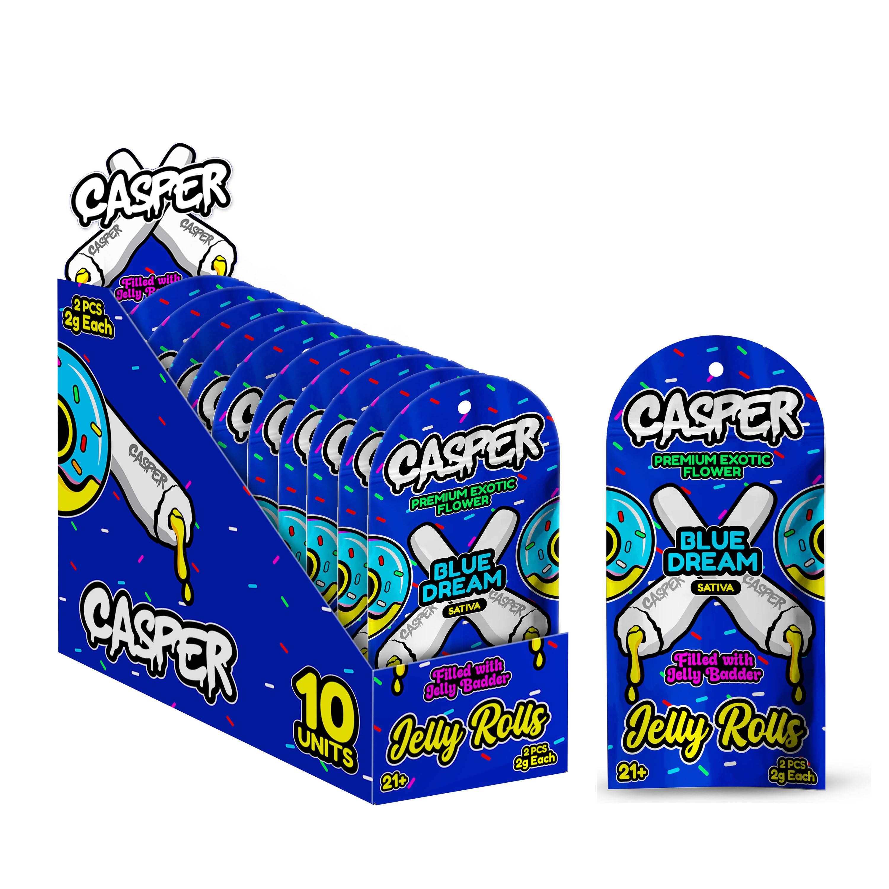 CASPER THC-A JELLY FILLED PRE ROLLS (2G x 2CT/PK)