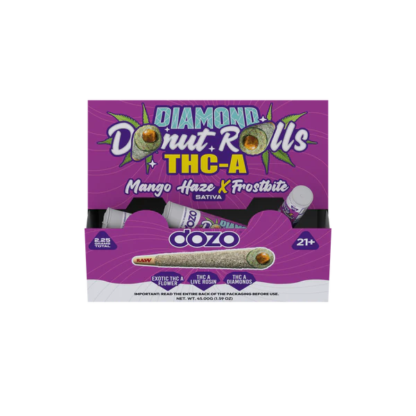 DOZO DIAMOND DONUT ROLLS 2.25 GRAM THC-A PACK (20PK BOX)