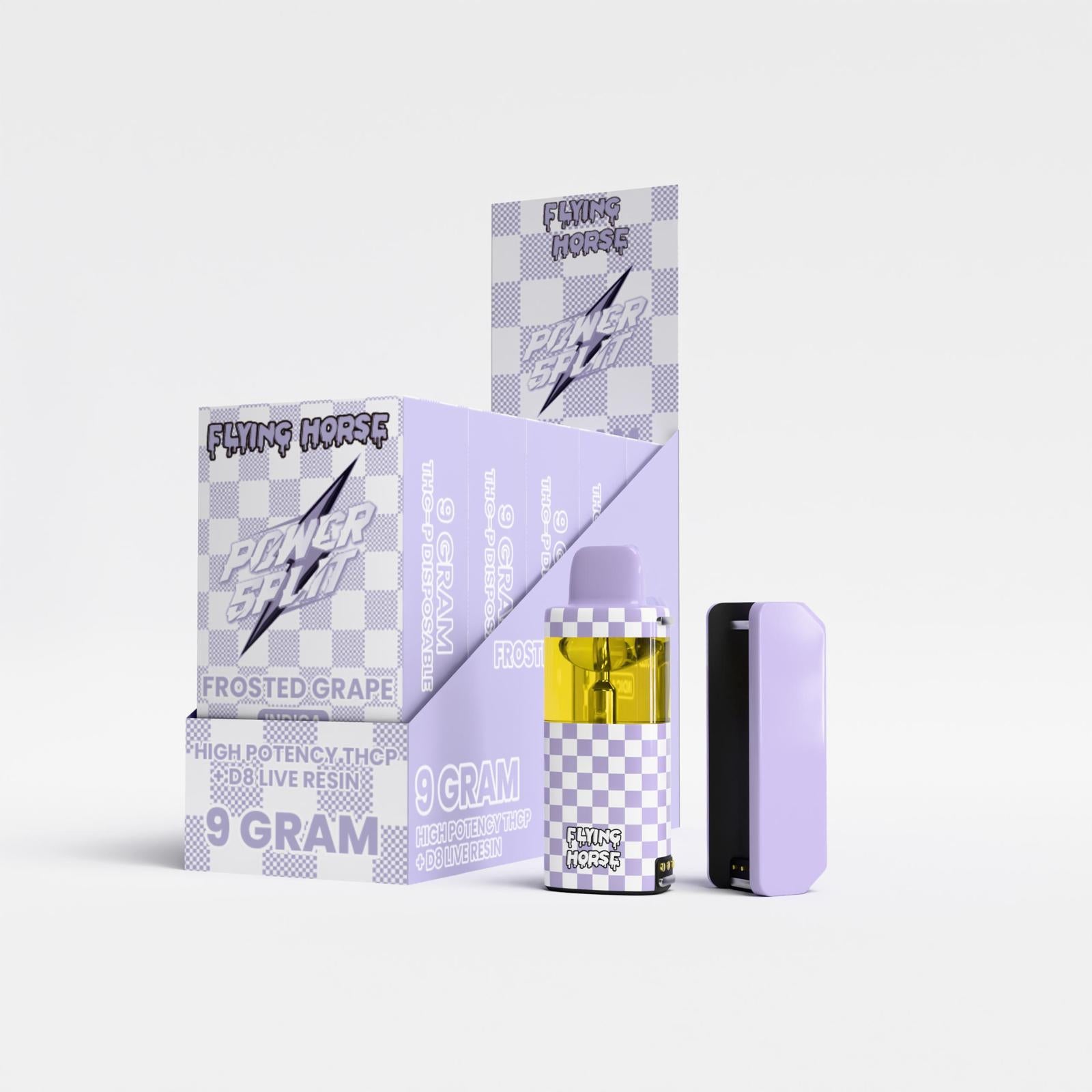 FLYING HORSE POWER SPLIT 9 GRAM KIT HIGH POTENCY THC-P + D8 LIVE RESIN BLEND