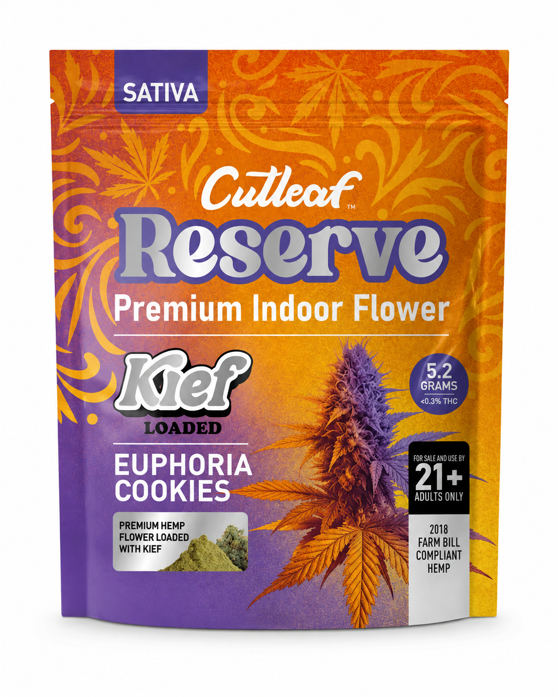 CUTLEAF RESERVE PREMIUM INDOOR KIEF LOADED FLOWER 5.2 GRAMS
