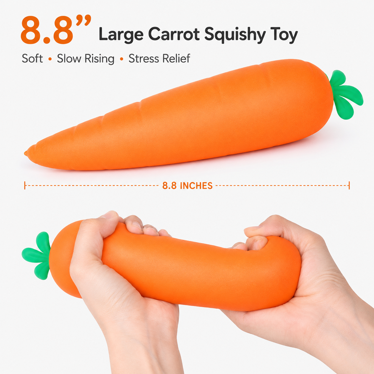 8.8" CARROT SQUISHY LARGE