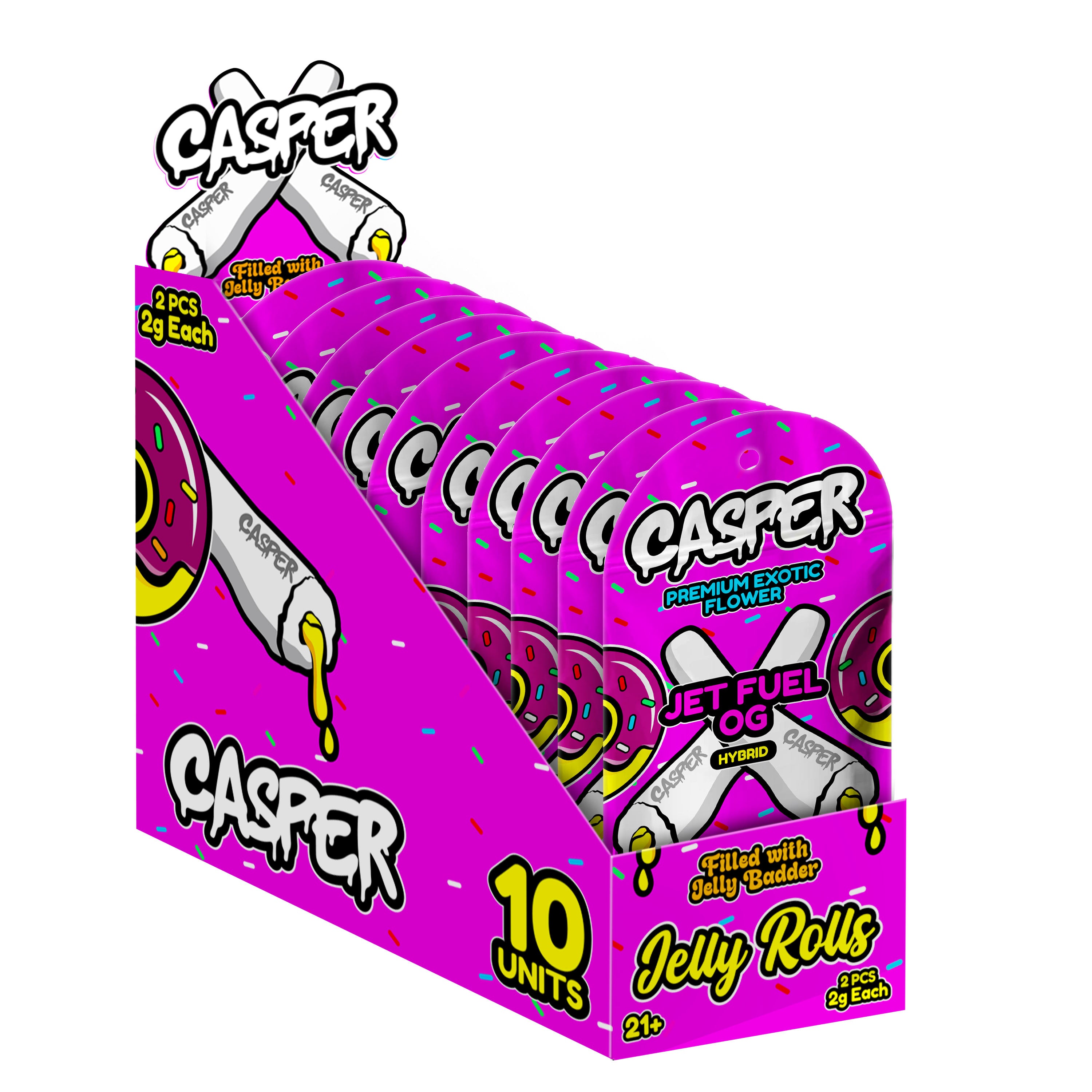 CASPER THC-A JELLY FILLED PRE ROLLS (2G x 2CT/PK)