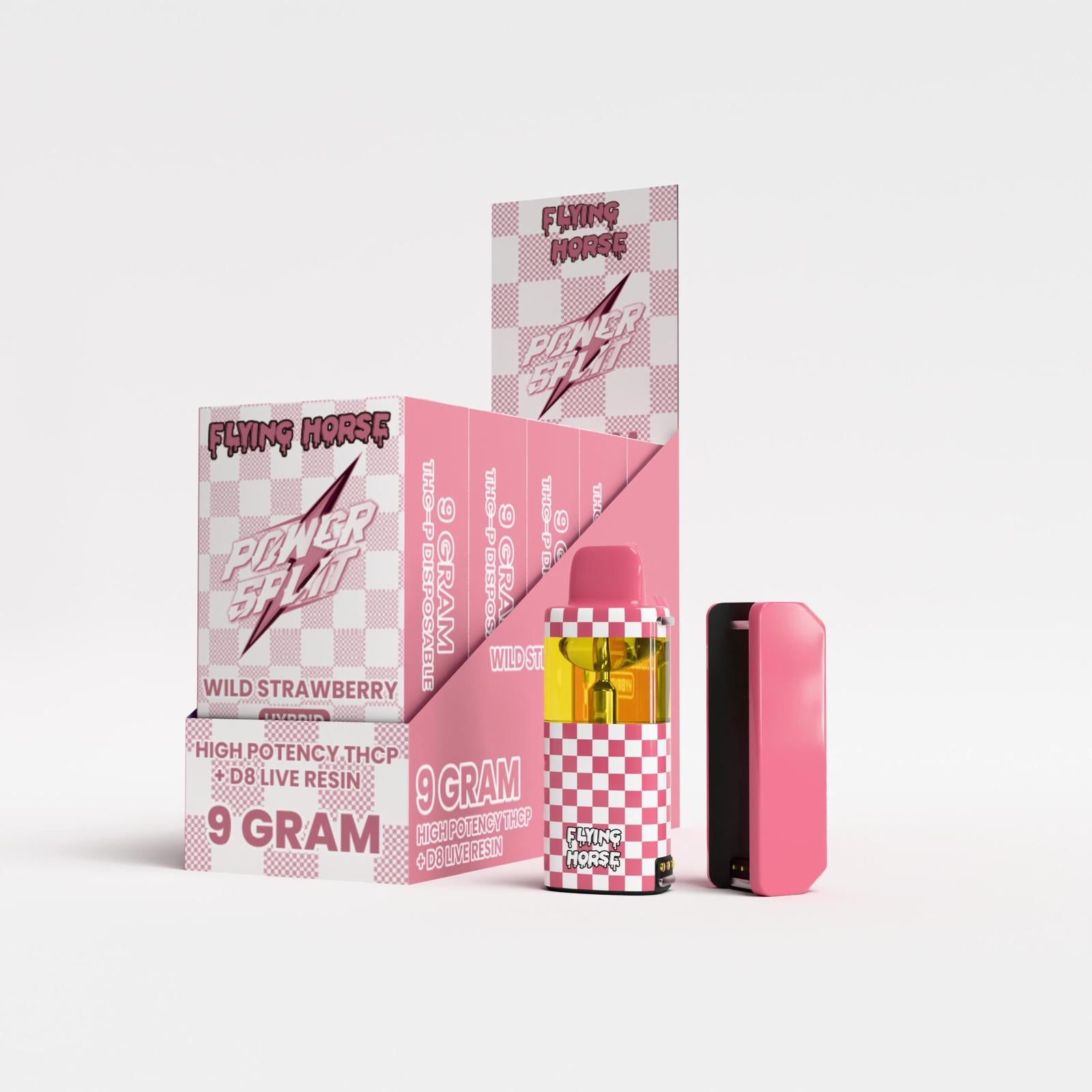 FLYING HORSE POWER SPLIT 9 GRAM KIT HIGH POTENCY THC-P + D8 LIVE RESIN BLEND